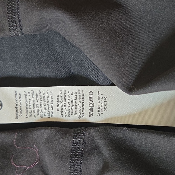 Lululemon Wunder Train High-Rise Crop 23" Sz 8 Black - Picture 9 of 14